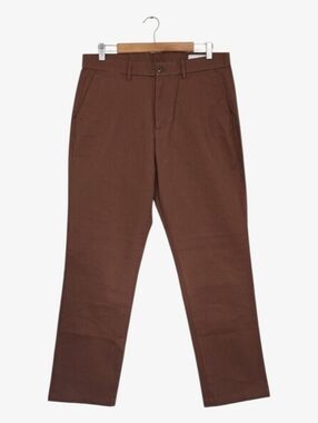 Gap Straight Performance Chino Pant Mens Size 34 X 30 Sable Brown Preppy Office
